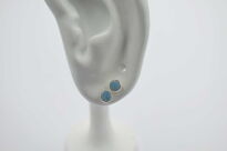 Kolczyki sztyft opal australijski dublet srebro 925 - 7