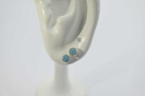 Kolczyki sztyft opal australijski dublet srebro 925 - 14