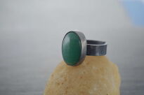 Pierścionek Awenturyn r.15 Regulowany Srebro 925 Rękodzieło - 6