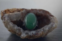 Pierścionek Awenturyn r.15 Regulowany Srebro 925 Rękodzieło - 7