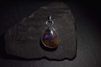 Opal australijski typu boulder Wisiorek srebro 925 rękodzieło - 7