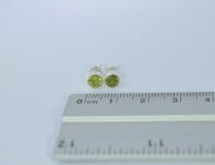 Kolczyki Małe Oliwin Perydot Fasetowany (5 mm) Sztyft Srebro 925 - 13
