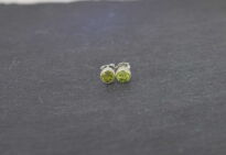 Kolczyki Małe Oliwin Perydot Fasetowany (5 mm) Sztyft Srebro 925 - 5