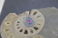 Zawieszka Rubin Różowy Fasetowany Srebro 925 Rękodzieło - 4