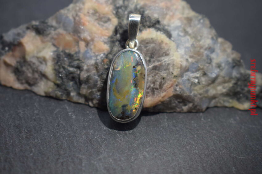 Zawieszka Wisiorek Opal Australia Boulder Srebro 925