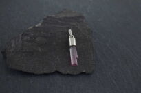 Turmalin różowy rubelit naturalny surowa zawieszka srebro 925 unikat rękodzieło - 4