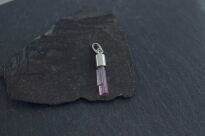 Turmalin różowy rubelit naturalny surowa zawieszka srebro 925 unikat rękodzieło - 6