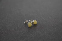 Kolczyki z bursztynem bałtyckim sztyfty srebrne 925 - 9