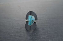 Pierścionek z Turkusem Srebro 925 r.12 Turkus Rękodzieło - 10