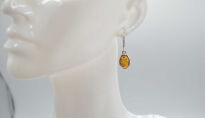 Wiszące Kolczyki z Bursztynem Bałtyckim Srebro 925 - 6