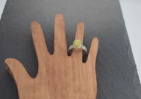 Pierścień Opal Etiopski Pomarańczowy r.18 Srebro 925 - 7