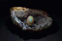 Pierścień Opal Etiopski Pomarańczowy r.18 Srebro 925 - 14