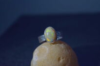 Pierścień Opal Etiopski Pomarańczowy r.18 Srebro 925 - 4