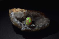 Pierścień Opal Etiopski Pomarańczowy r.18 Srebro 925 - 12