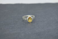 Srebrny pierścionek z cytrynem – rozmiar 18 Srebro 925 - 10