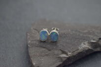 Kolczyki sztyft opal australijski dublet srebro 925 - 12