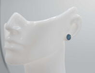 Kolczyki sztyft opal australijski dublet srebro 925 - 13