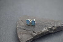 Kolczyki sztyft opal australijski dublet srebro 925 - 7