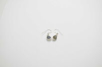 Małe kolczyki srebrne z labradorytem mała łezka naturalny kamień Srebro 925 - 11