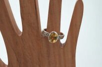 Srebrny pierścionek z cytrynem – rozmiar 13 Srebro 925 - 7