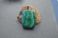 Zawieszka Malachit z Chryzokolą Srebro 925 Rękodzieło - 9