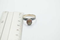 Pierścień Ciemny Opal z Etiopii r.16 Srebro 925 - 14