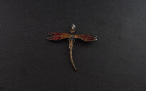Zawieszka Ważka Czerwona Srebro 925 - 7