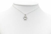 Zawieszka srebrna ŁAPKA psa kota 925 rodowana prezent - 3