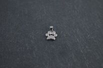 Zawieszka srebrna ŁAPKA psa kota 925 rodowana prezent - 4