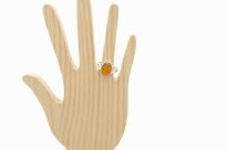 Pierścionek z bursztynem bałtyckim srebro 925 styl retro r.17 - 8