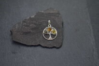 Srebrna zawieszka drzewo życia z bursztynem bałtyckim srebro 925 naturalny bursztyn - 8