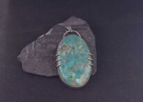 Zawieszka Wisior Chryzokola Srebro 925 - 9