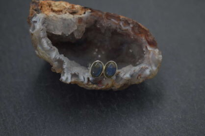 Kolczyki Labradoryt Sztyft Srebro 925