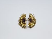 Kolczyki Słonecznik Kwiaty Słonecznika Kolczyki Sztyft Srebro 925 - 4