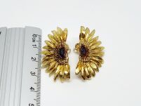 Kolczyki Słonecznik Kwiaty Słonecznika Kolczyki Sztyft Srebro 925 - 8