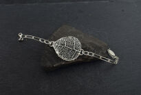 Bransoleta Liść Ażur srebro 925 - 2