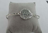 Bransoleta Liść Ażur srebro 925 - 3