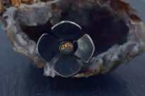 Pierścień Kwiat Opal r.16 Srebro 925 - 4