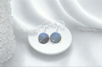 Kolczyki Wiszące Niebieski Labradoryt Srebro 925 - 5