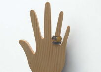 Pierścionek srebrny z opalem etiopskim duży pomarańczowy owal | ręcznie wykonany - 4