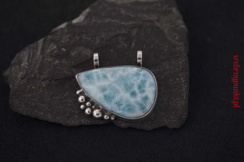 Wisiorek Zawieszka Larimar Srebro 925