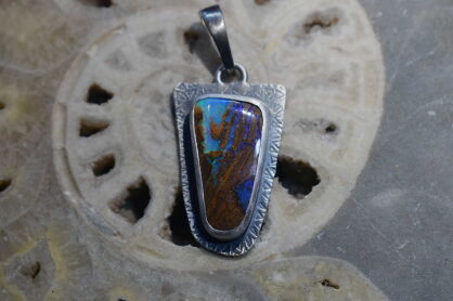 Wisiorek Opal Australia Boulder Srebro 925