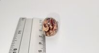 Pierścionek z Opalem Meksykańskim w Skale Macierzystej  Rękodzieło w Srebrze 925 r.17 - 15