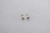 Kolczyki Kamień Księżycowy Sztyft Srebro 925 4 mm - 10