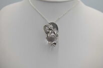 Srebrny wisior smok z kulą kryształ górski srebro 925 - 6