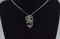 Srebrny wisior smok z kulą kryształ górski srebro 925 - 7