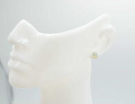 Srebrne kolczyki z naturalnym opalem etiopskim owalne srebro 925 - 2