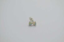 Srebrne kolczyki z naturalnym opalem etiopskim owalne srebro 925 - 6